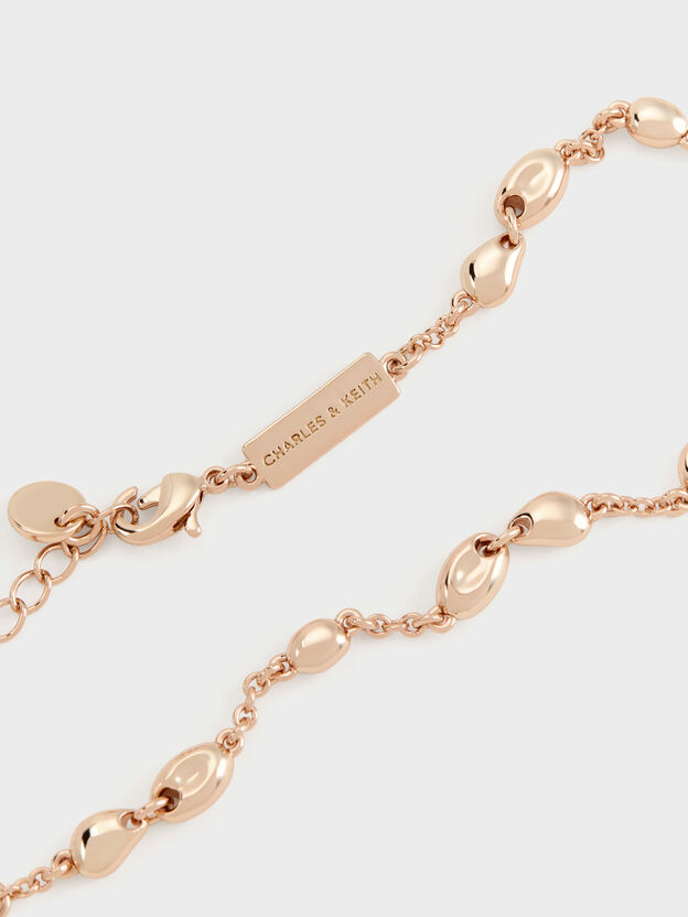 Pulseira de Corrente Donora com Contas Esculturais, Rosa-dourado, hi-res