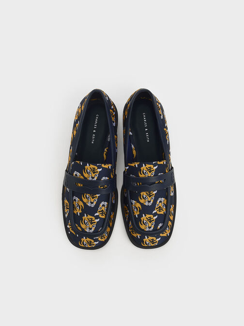 Antonia Penny Loafers, Dark Blue, hi-res