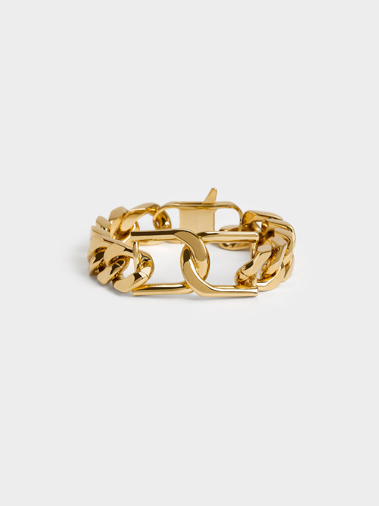 Gabine 鍊條手環, 金色, hi-res