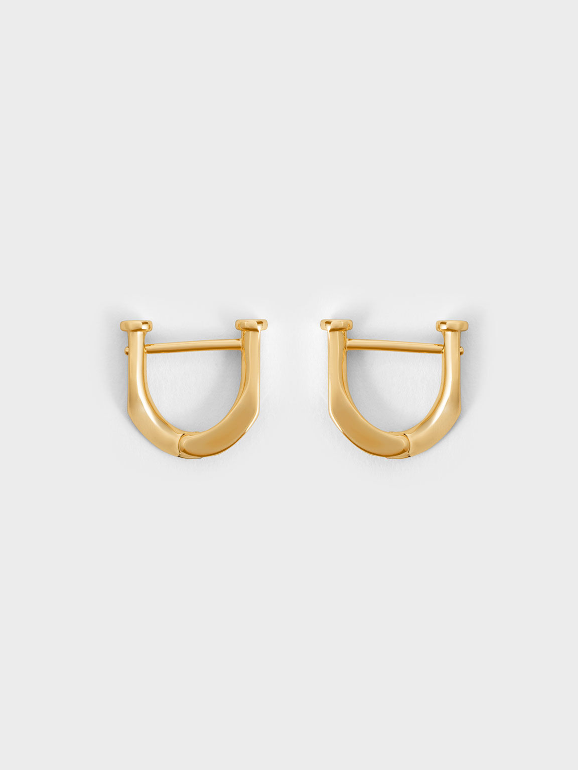 18K Gold Drop Hoop Pearl Earrings 