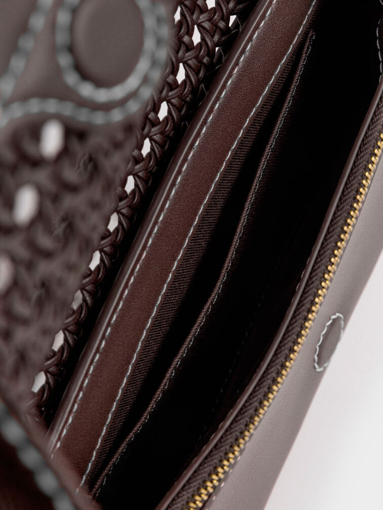 Cecily Woven Shoulder Bag, Dark Moss, hi-res