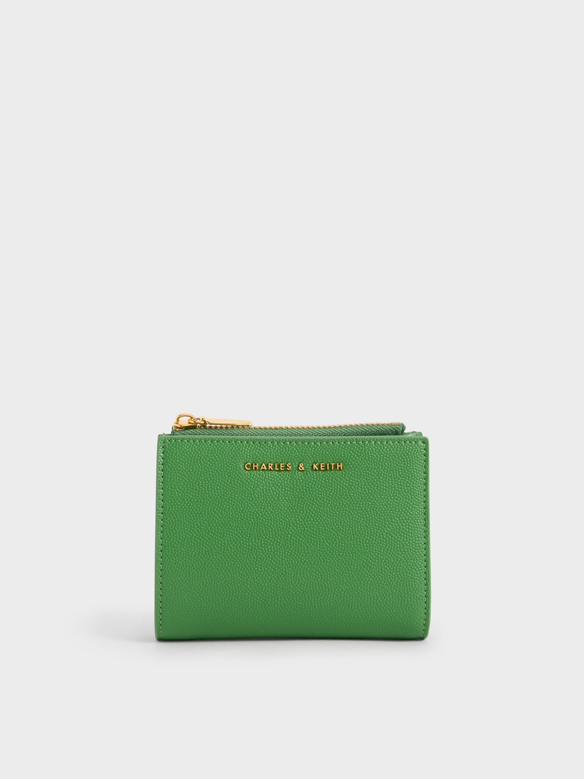Green Mini Top Zip Small Wallet - CHARLES & KEITH KH