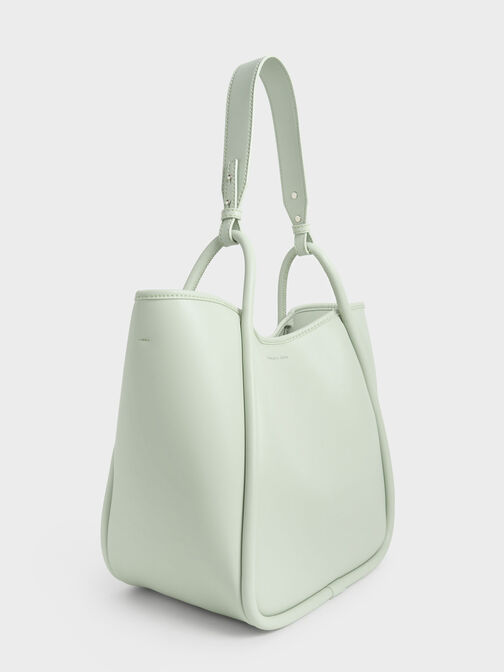 Tubular Slouchy Tote Bag, Mint Green, hi-res