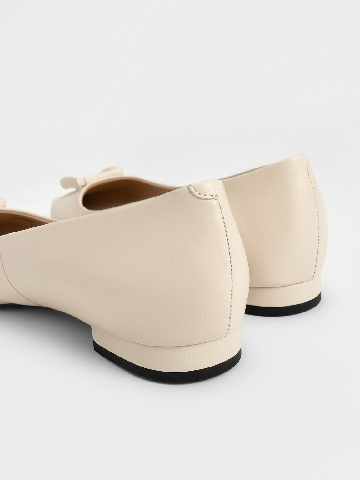 Gabine Leather Ballerinas, Chalk, hi-res