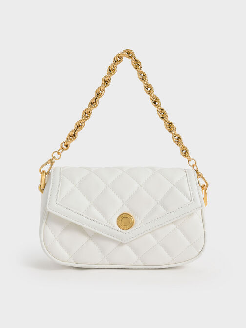 Este Chain Handle Bag, White, hi-res
