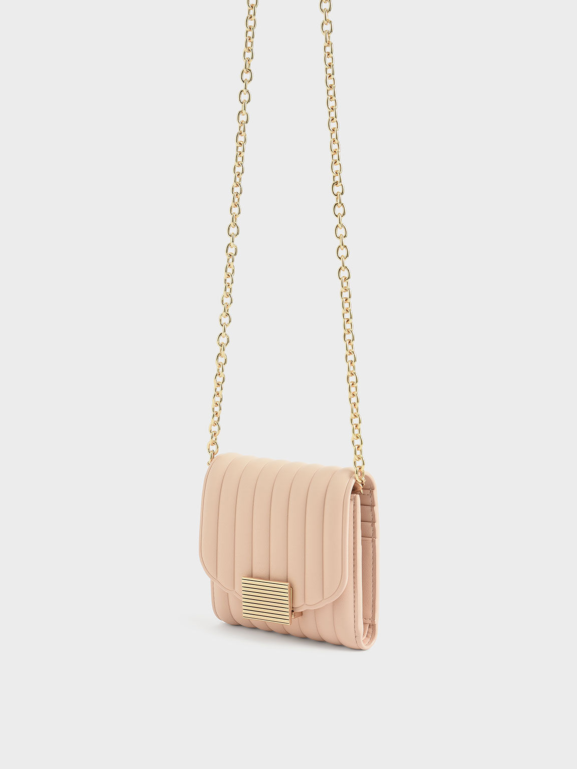Brielle Panelled Short Wallet, Light Pink, hi-res