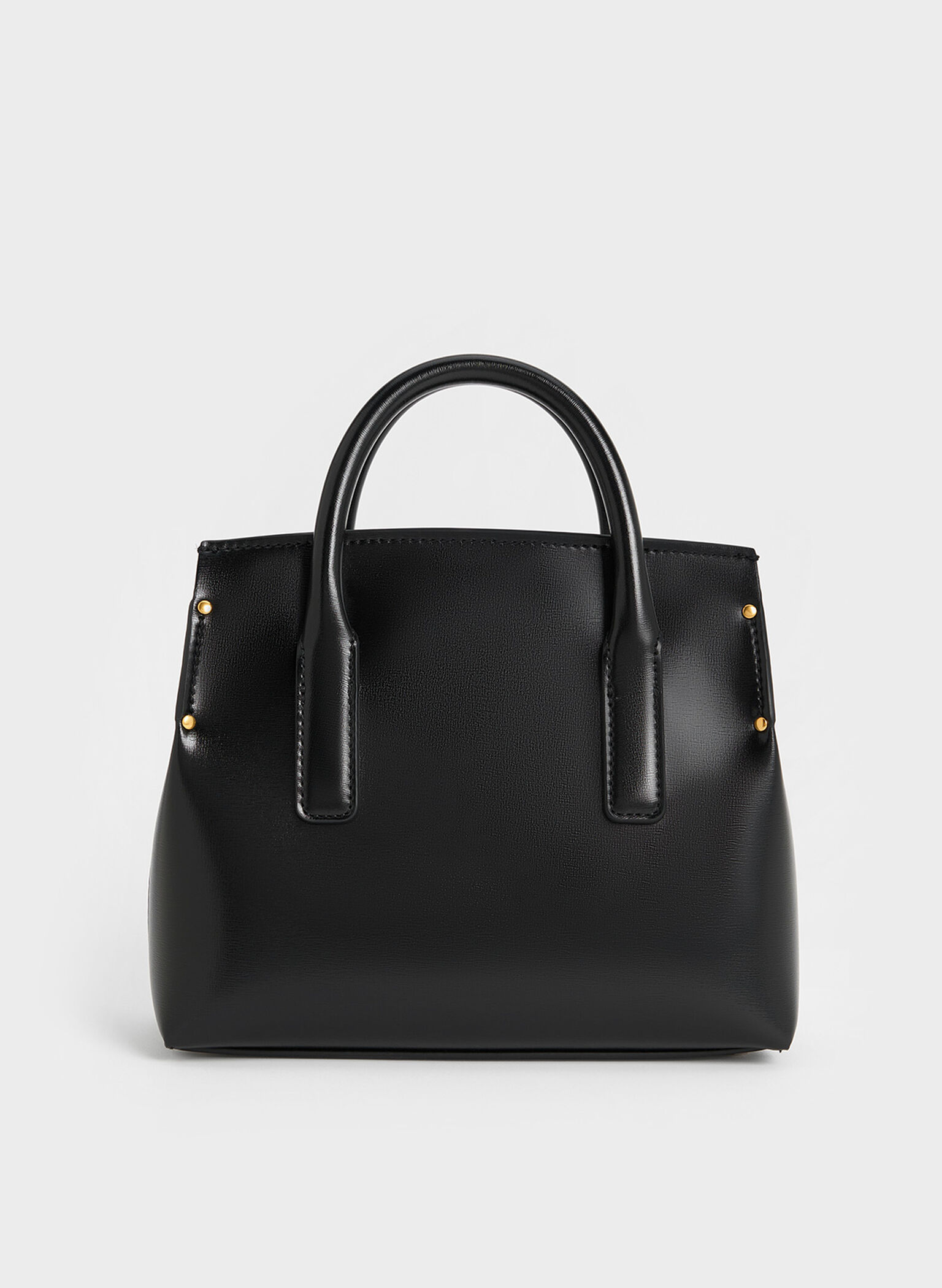 Rene Structured Top Handle Bag, Black, hi-res