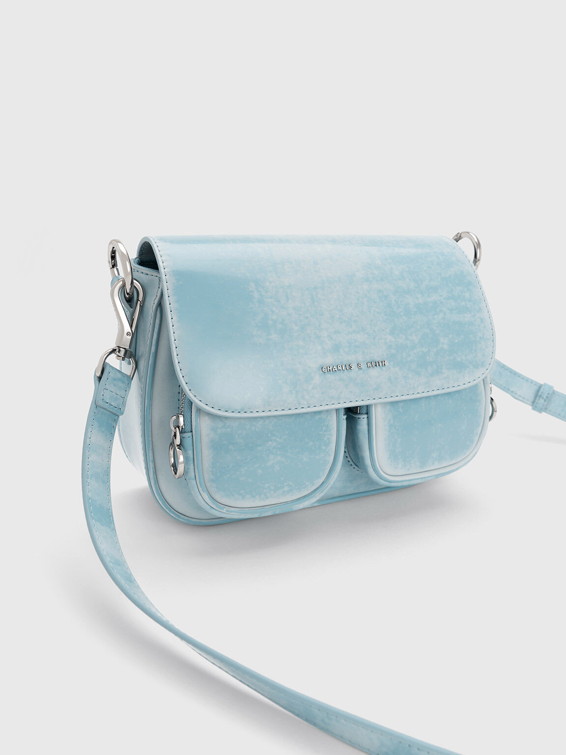Letitia Front Flap Crossbody Bag, Light Blue, hi-res