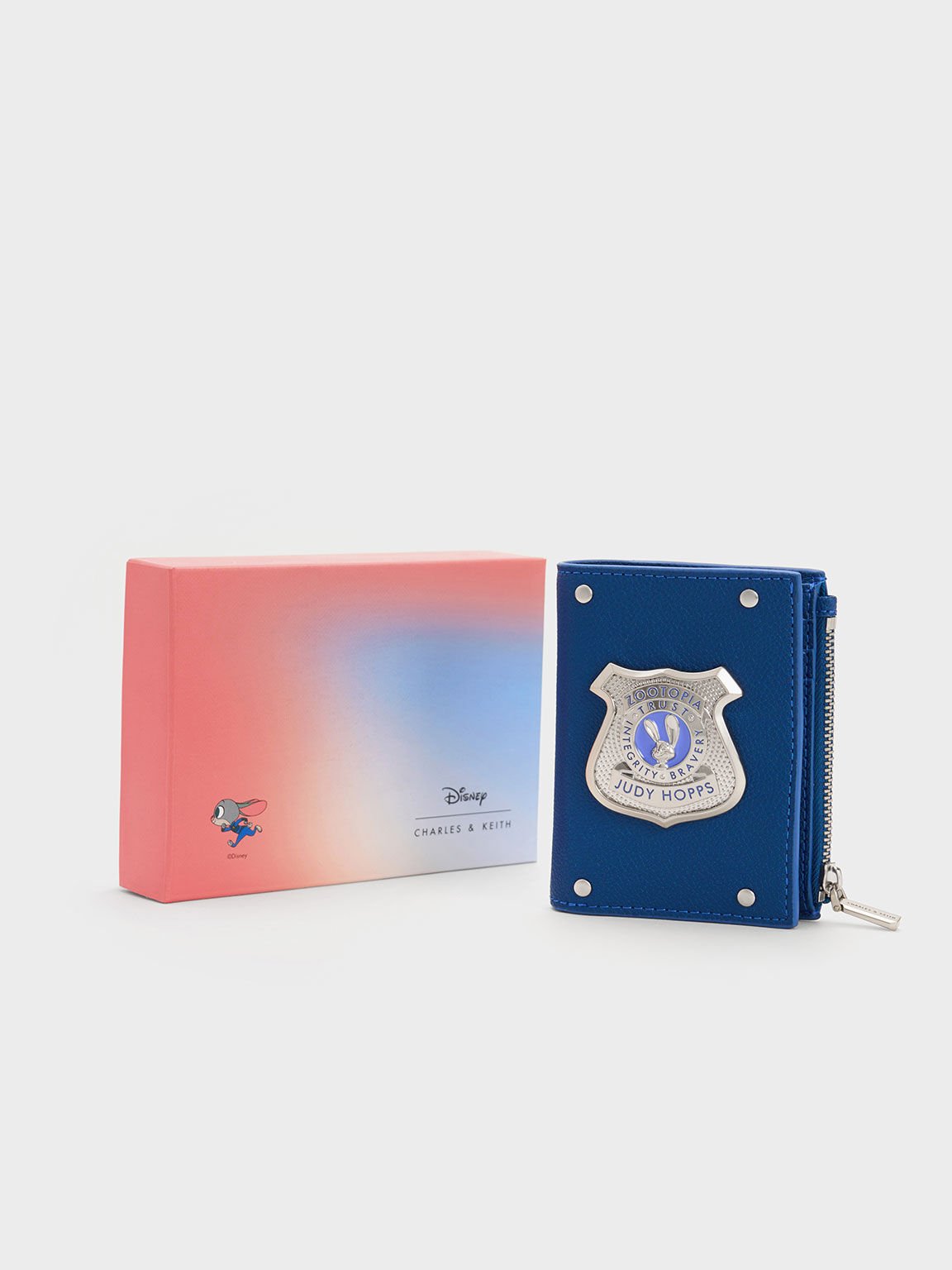 Judy Hopps Metallic Badge Cardholder, Navy, hi-res