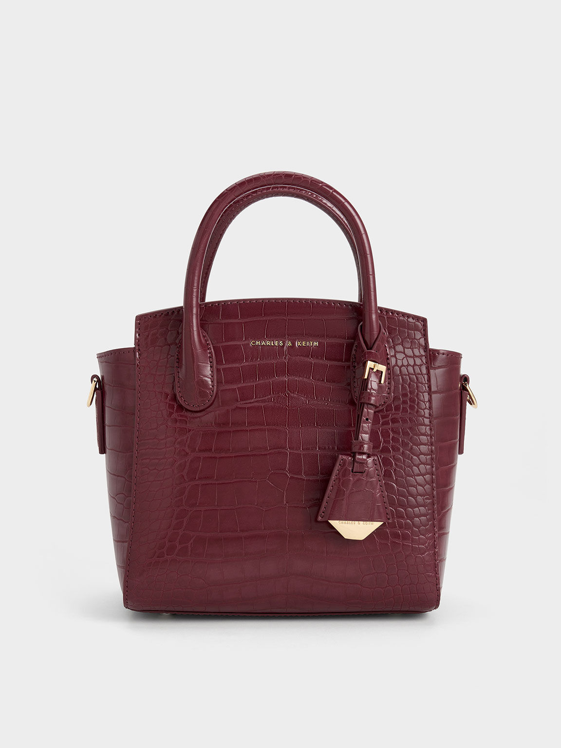 Large trapeze handbag online charles and keith