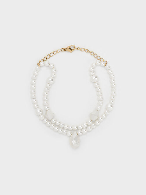 Luxem Multi-Beaded Bracelet, Pearl, hi-res