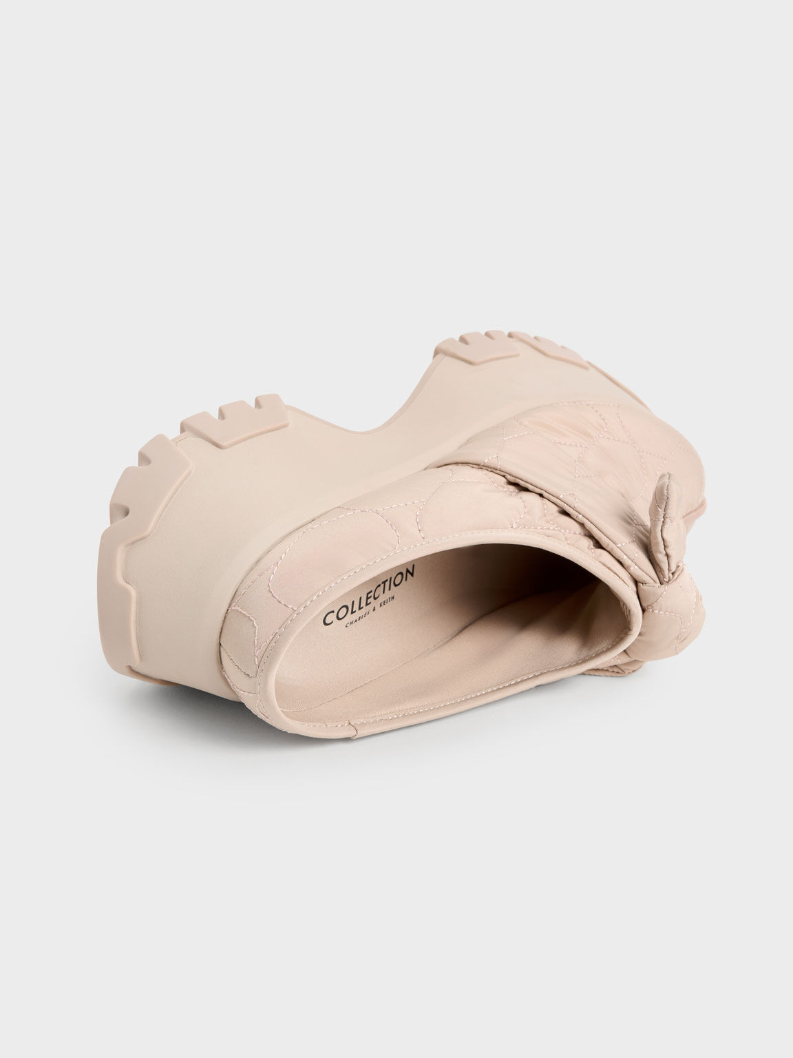Recycled Polyester Knotted Platform Mules, Nude, hi-res