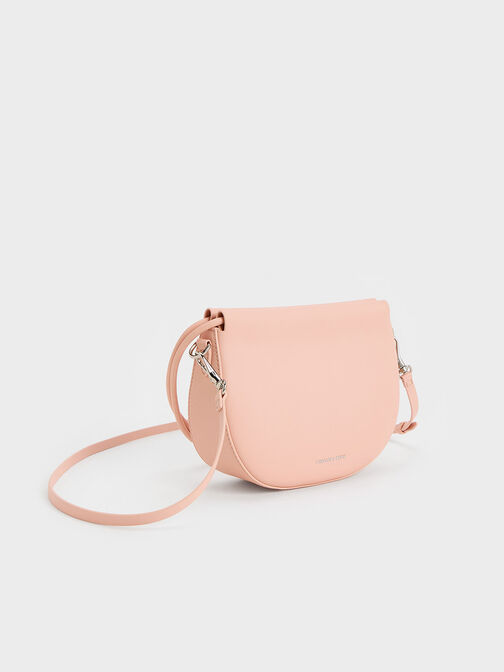 Elora Curved Top Handle Bag, Pink, hi-res