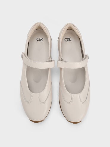 Jace Leather Mary Janes, Chalk, hi-res