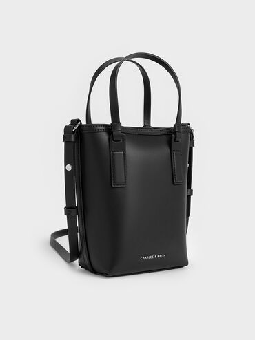 Noelle Elongated Tote, Noir, hi-res