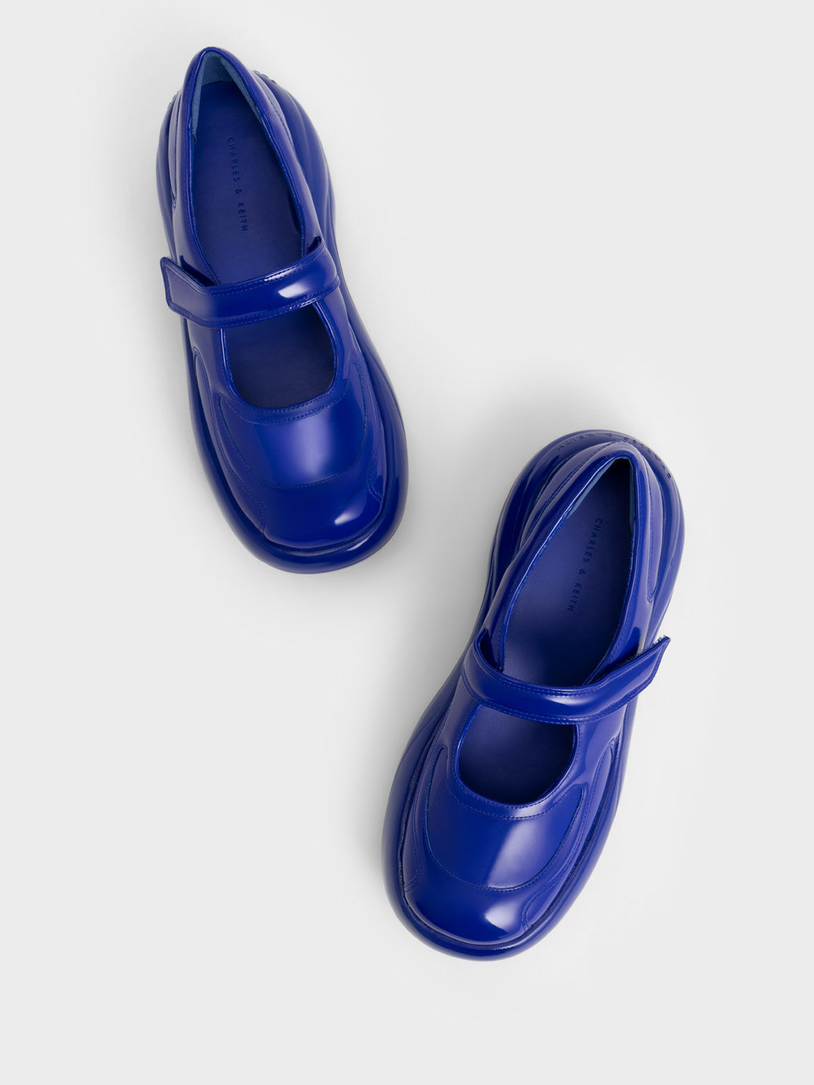 Roony 漆皮厚底瑪莉珍鞋, 藍色, hi-res