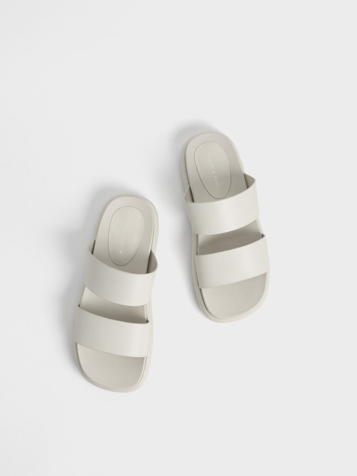 Wide Strap Slide Sandals, Chalk, hi-res