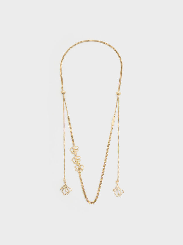 Fernley Flower Layered Necklace, Gold, hi-res
