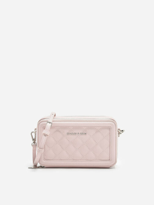 Danika Quilted Long Wallet - Pink