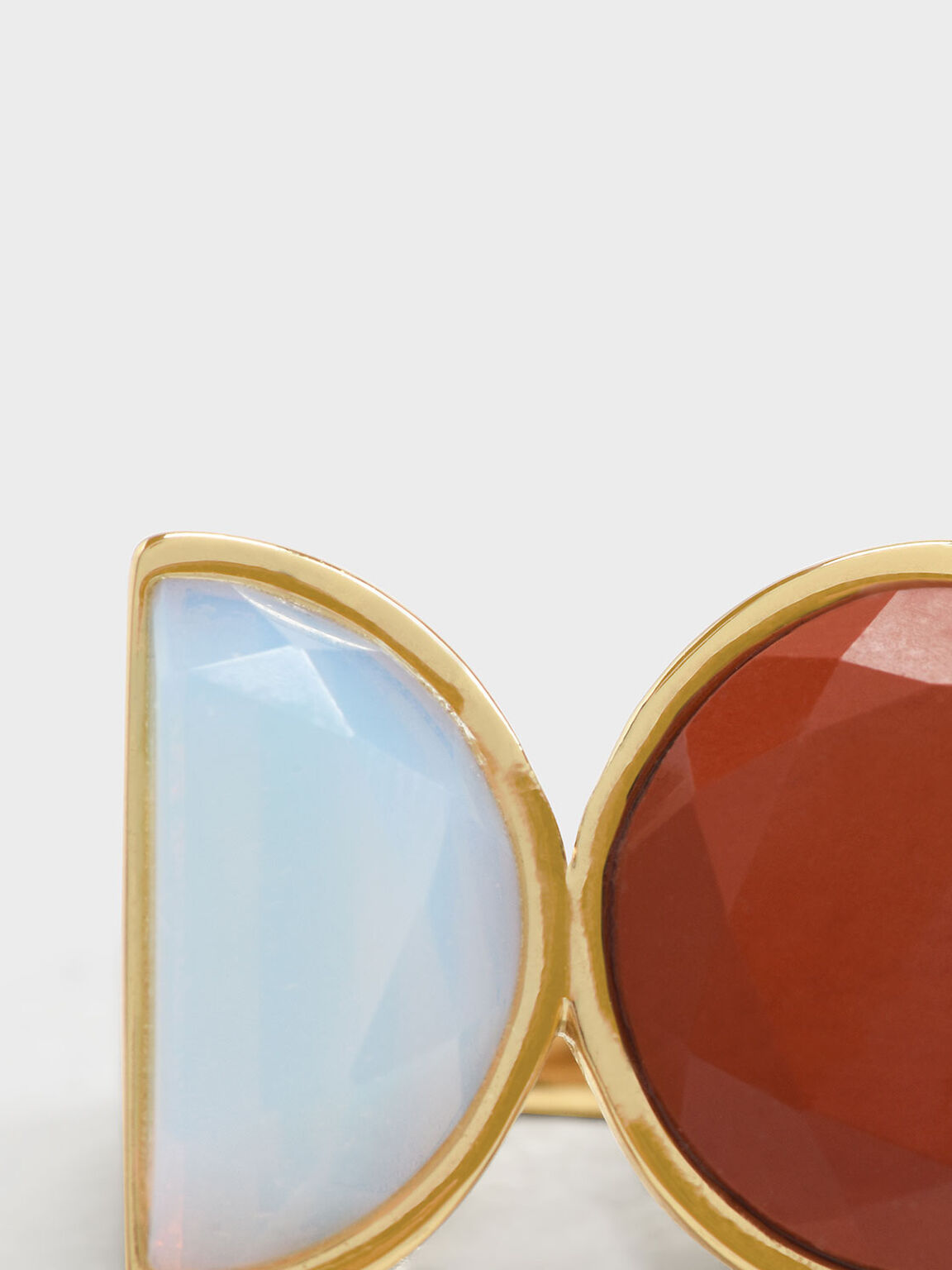 Opal Brass Ring, Red, hi-res