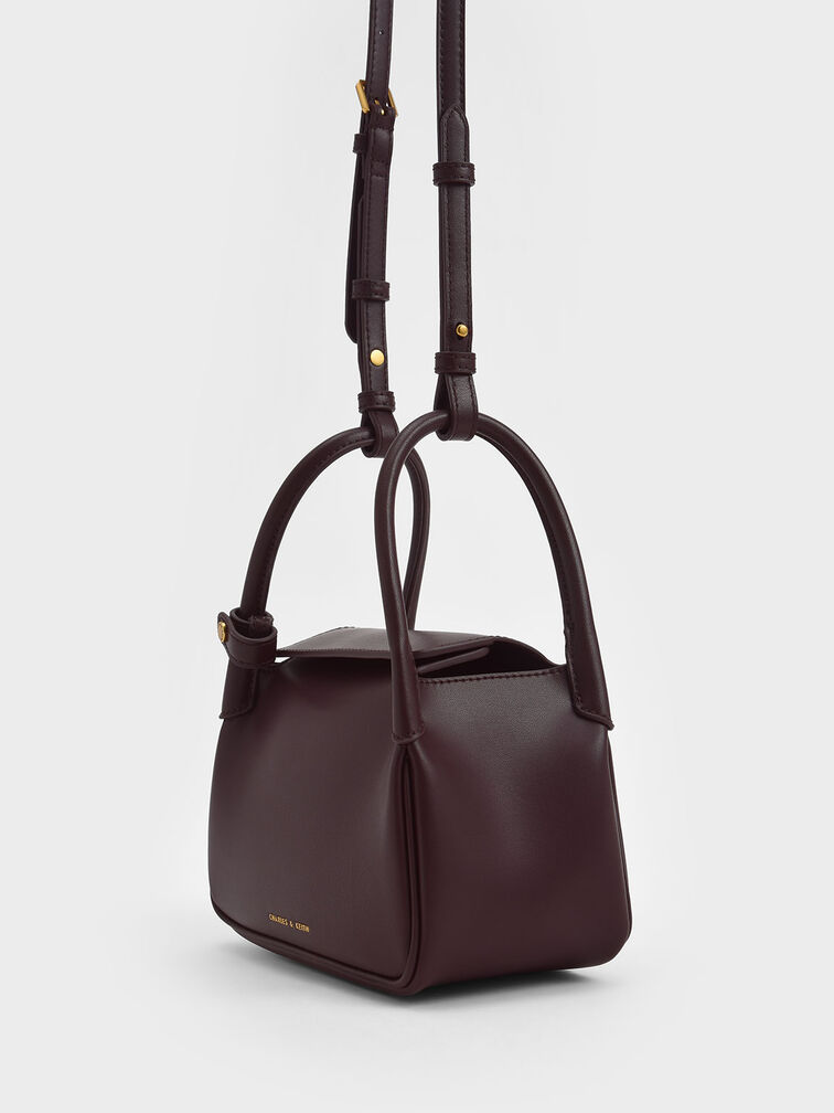 Evelynn Padded Double Handle Slouchy Bag, Dark Oak, hi-res