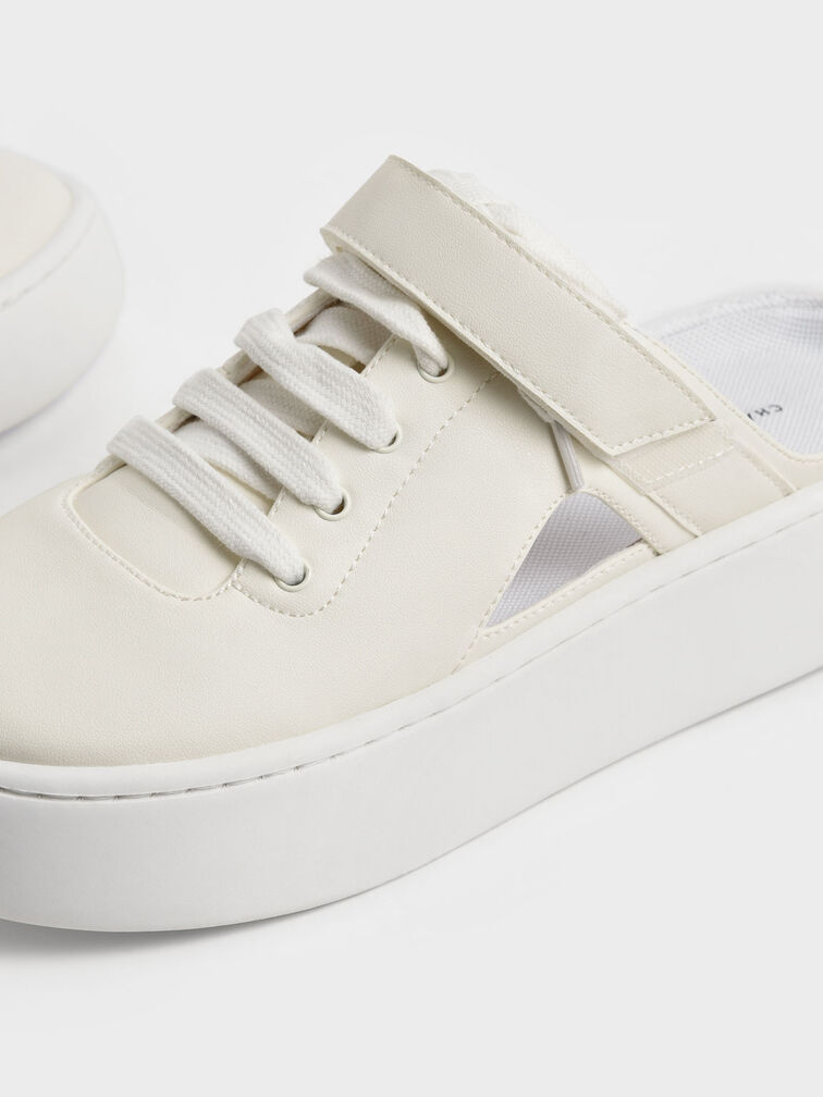 Skye Lace-Up Sneaker Mules, Chalk, hi-res