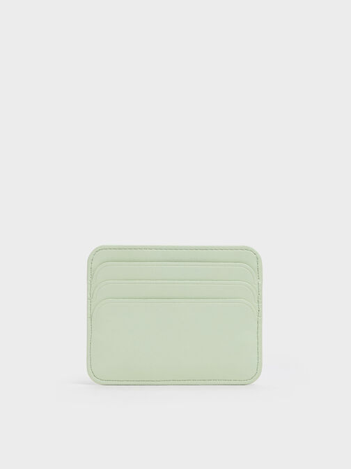 Cleo Quilted Card Holder, Mint Green, hi-res