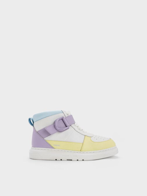 Girls' Gabine Leather High-Top Sneaker, Multi, hi-res