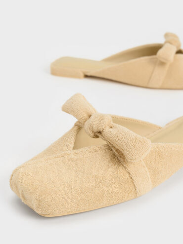 Loey Textured Knotted Mules, Beige, hi-res