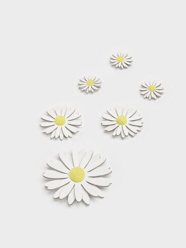 Polly Floral Charms Set, White, hi-res
