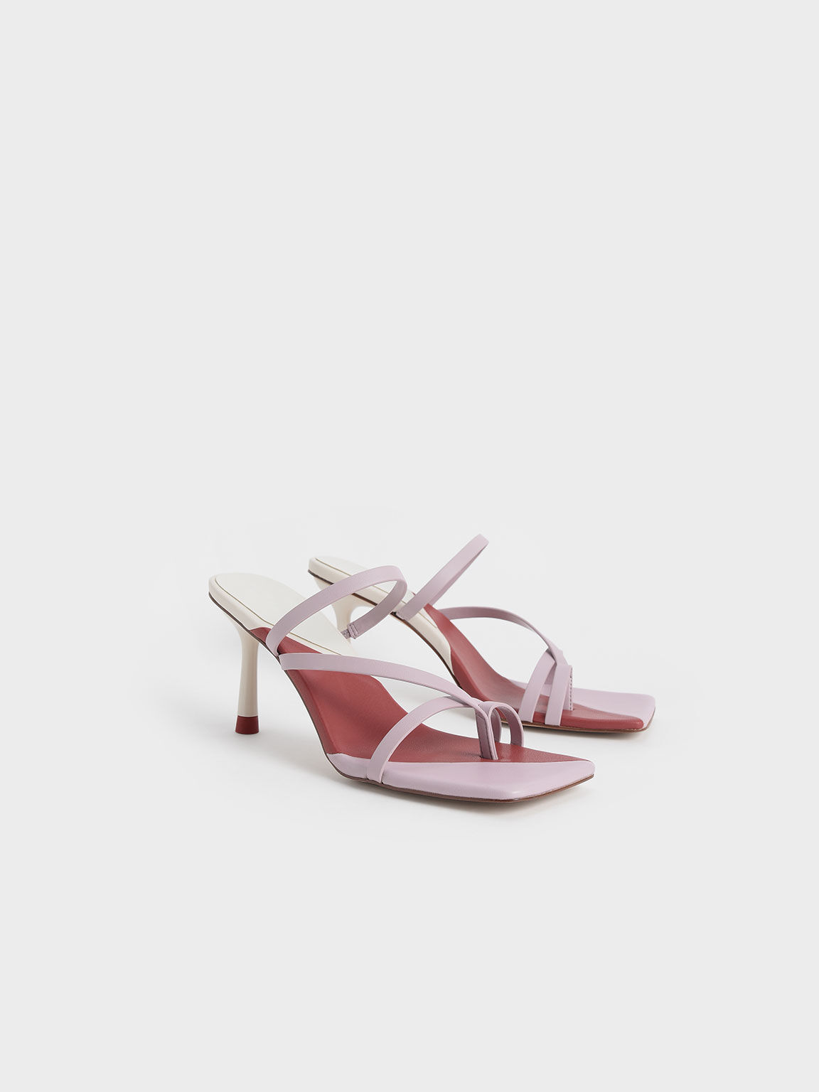 Strappy Toe Ring Sandals, Lilac, hi-res