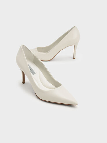 Emmy Pointed-Toe Stiletto Pumps, Chalk, hi-res