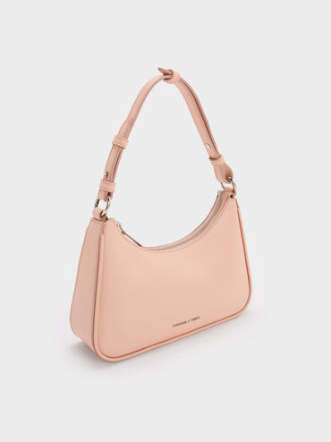 Lane Chain-Link Shoulder Bag, Light Pink, hi-res