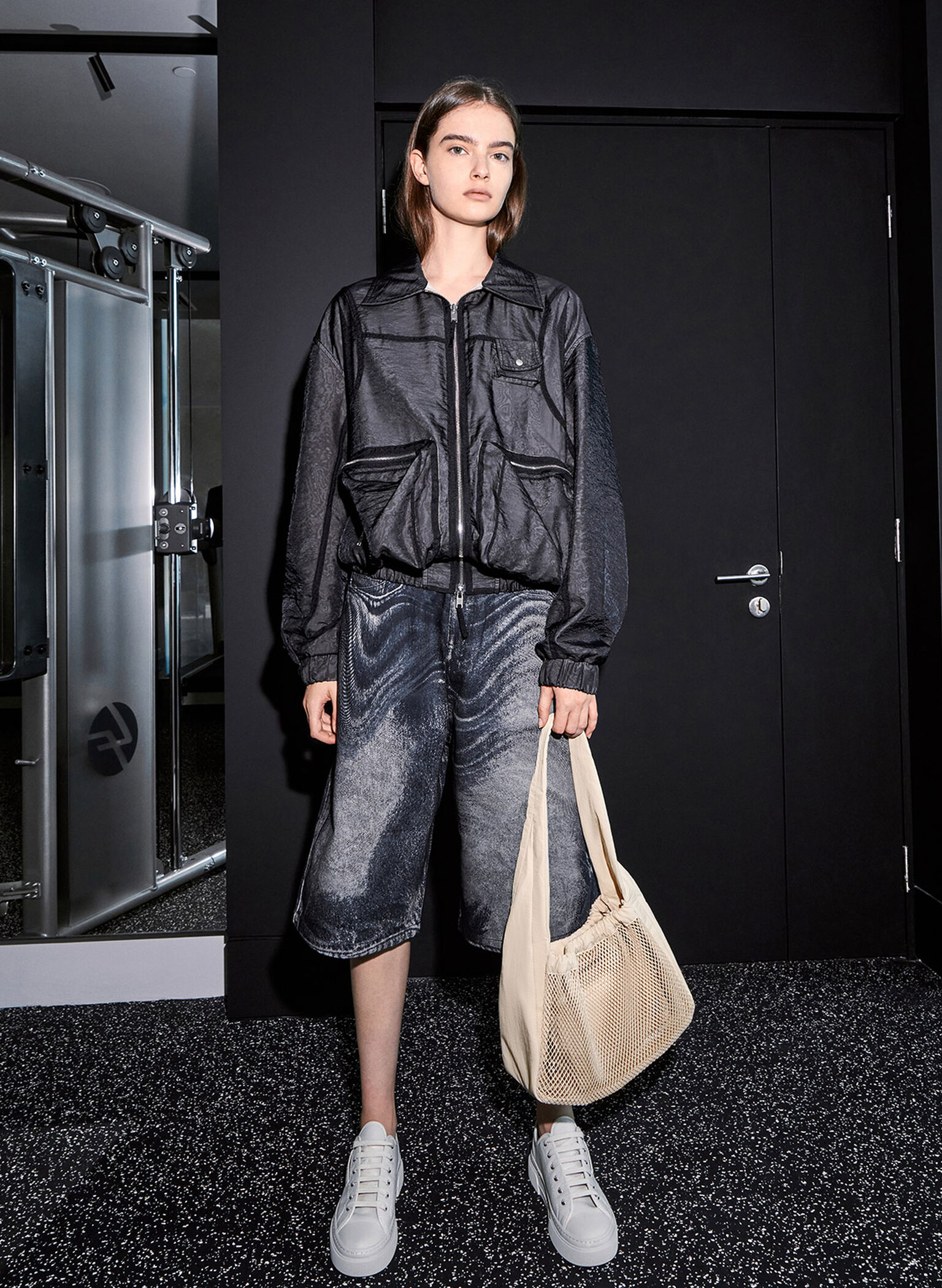 Bolso Terra de malla y nylon, Oat, hi-res