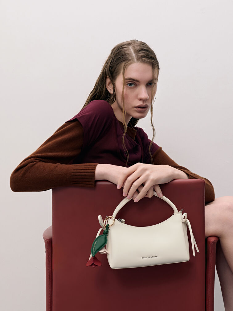 Sac &agrave; main &agrave; n&oelig;ud Hazel, Cr&egrave;me, hi-res