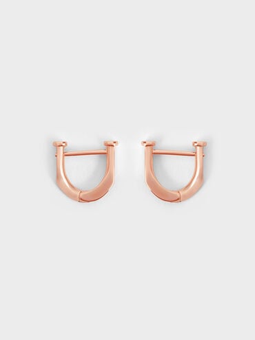 Pendientes Gabine Huggie, Oro rosa, hi-res