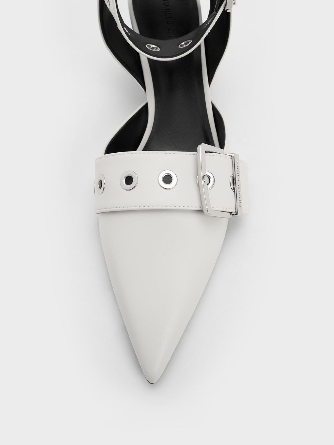 White leather kitten heels online