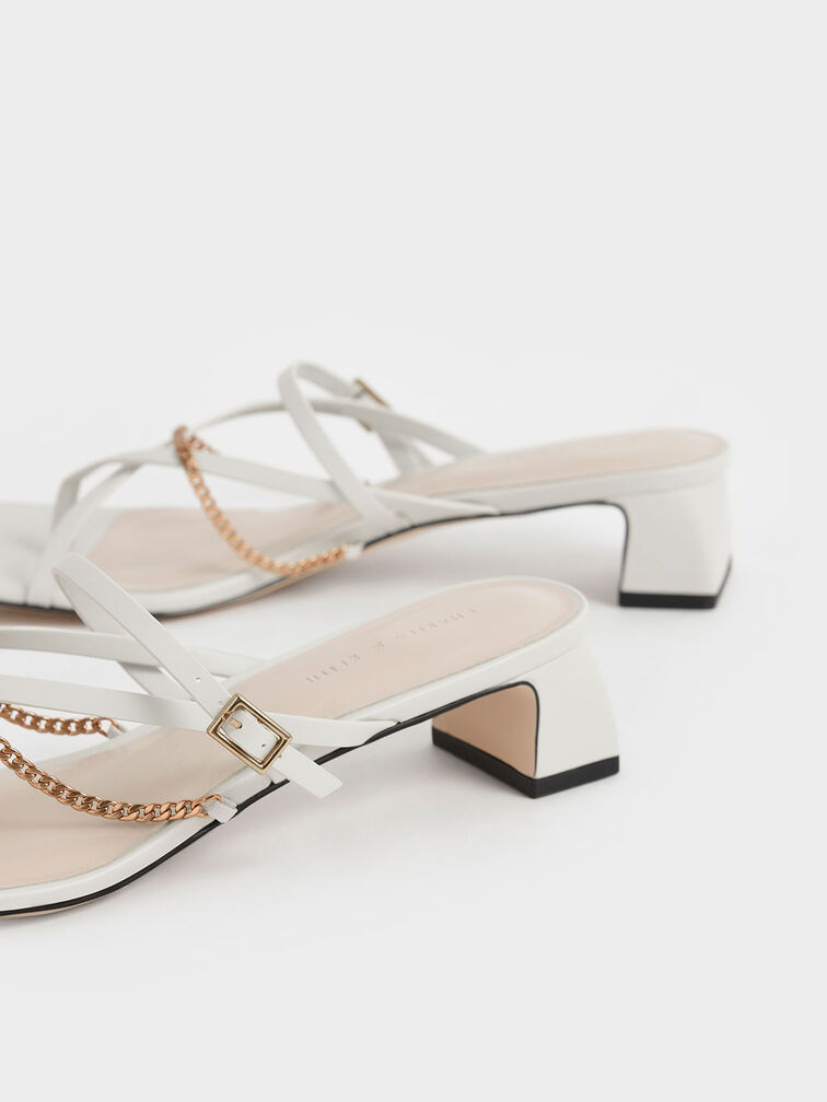 Chain Link Toe-Ring Sandals, Chalk, hi-res