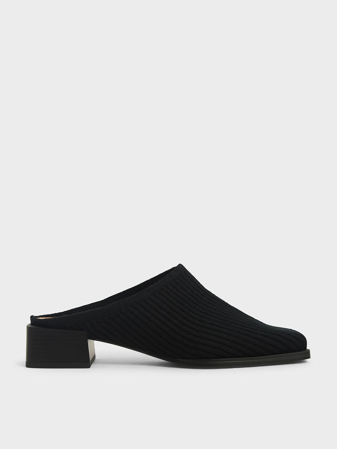 Black Knitted Mules | CHARLES & KEITH US
