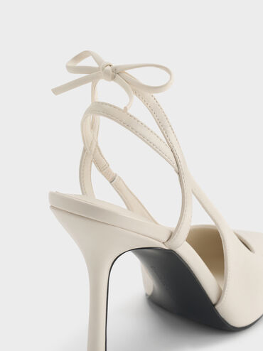 Back-Bow Slingback Pumps, Chalk, hi-res