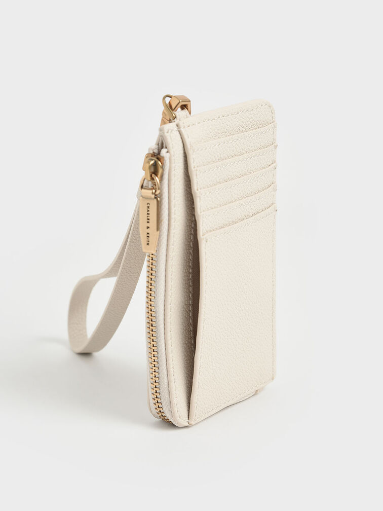 Multi-Slot Wristlet Card Holder, Cream, hi-res