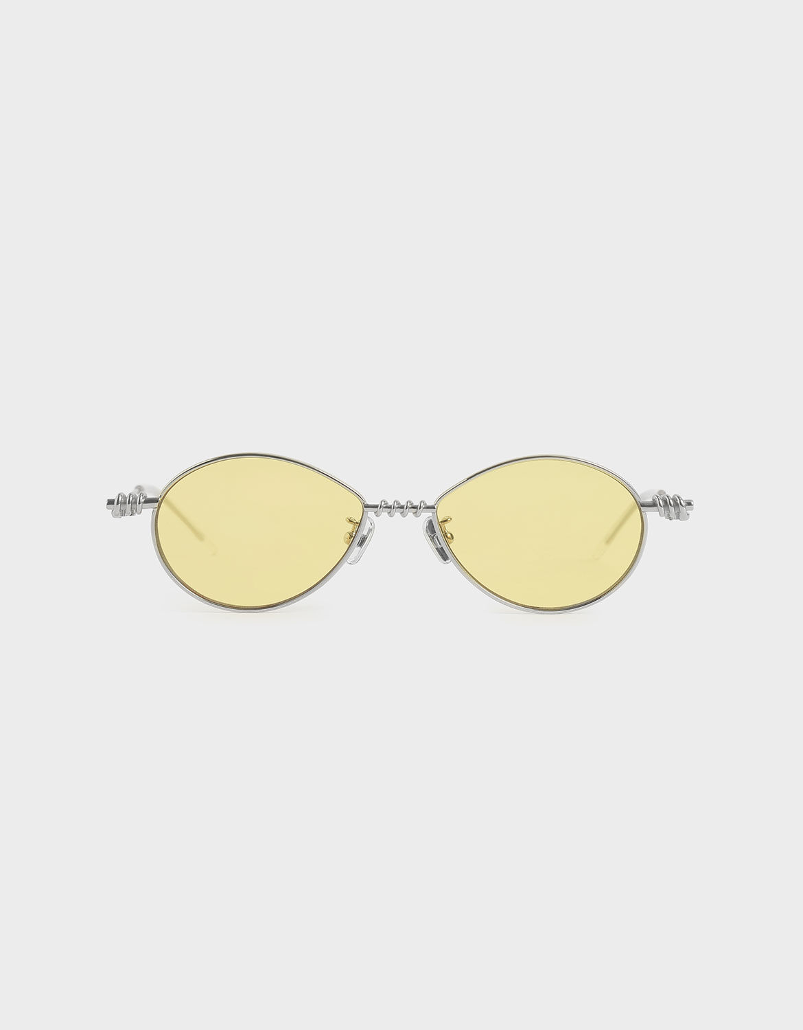 Yellow oval sunglasses Clearance