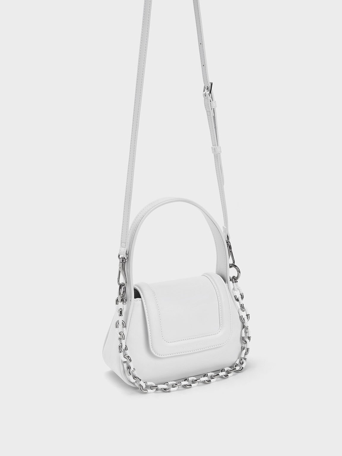 Shiloh Top Handle Bag, White, hi-res