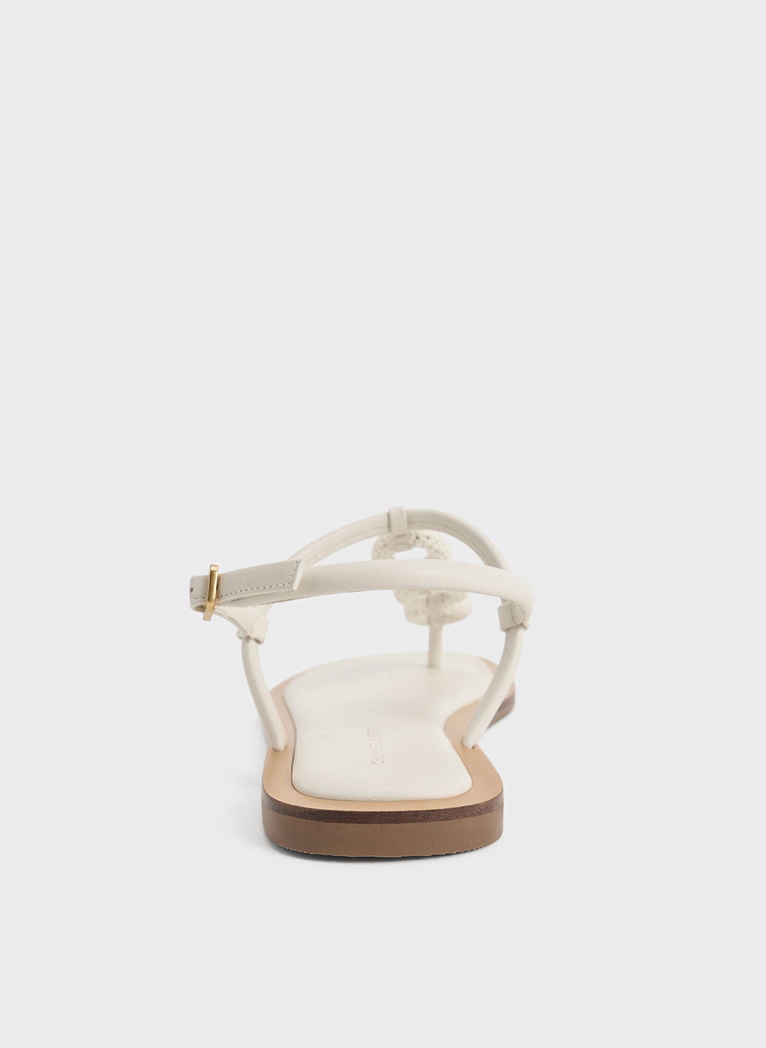 Raffia Ring Thong Sandals, Chalk, hi-res