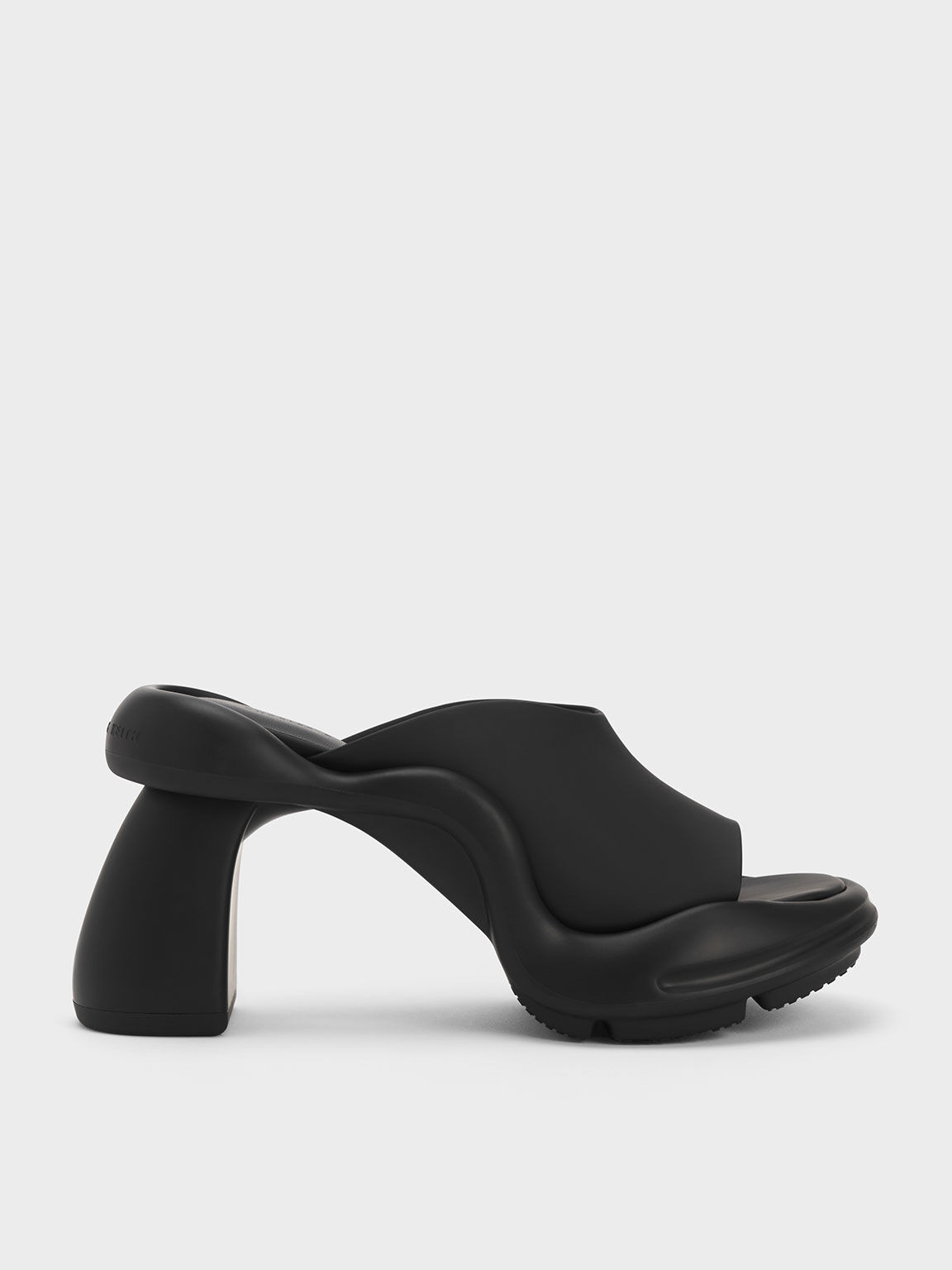 Leila Sculptural Mules, Black, hi-res