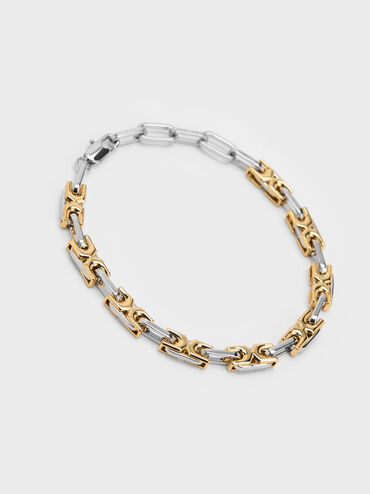 Adalyn Two-Tone Interlocking Bracelet, Multi, hi-res