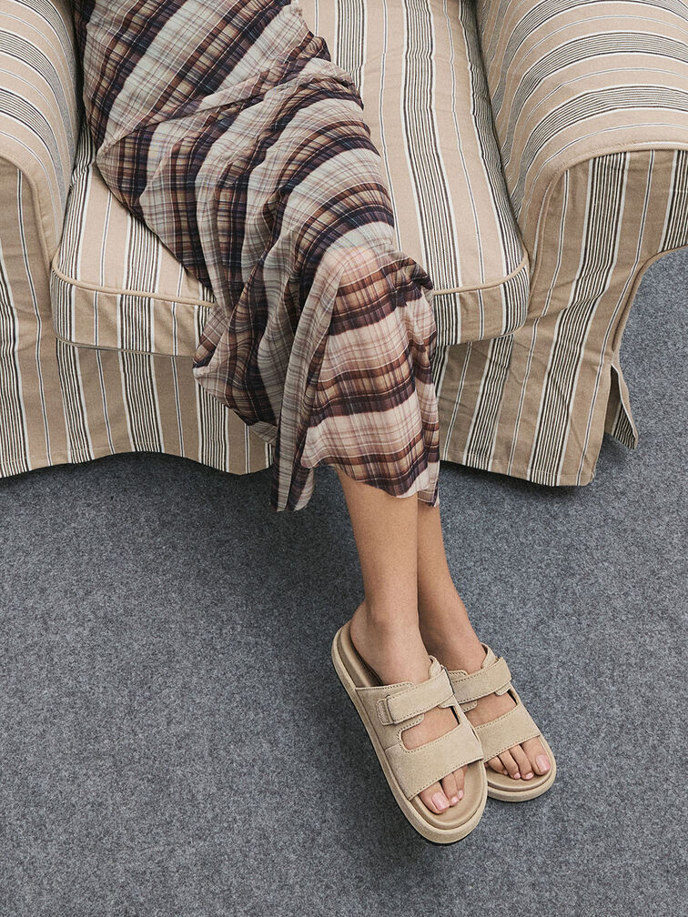 Sandalias de gamuza Kori, Beige, hi-res