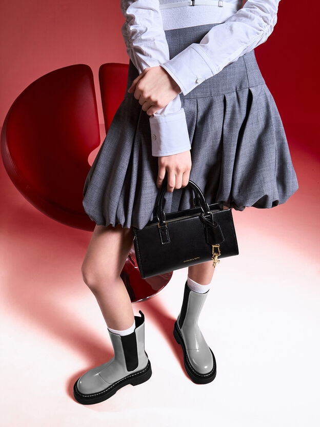Mini bolso tote Kerry, Negro, hi-res