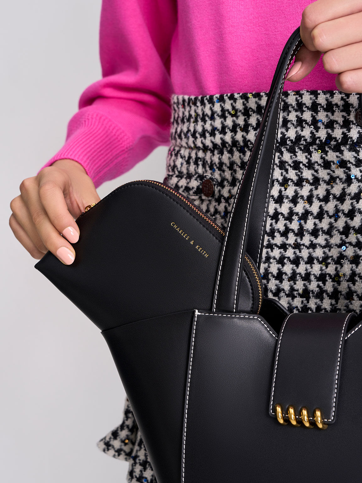 Charles & keith trapeze bag hot sale
