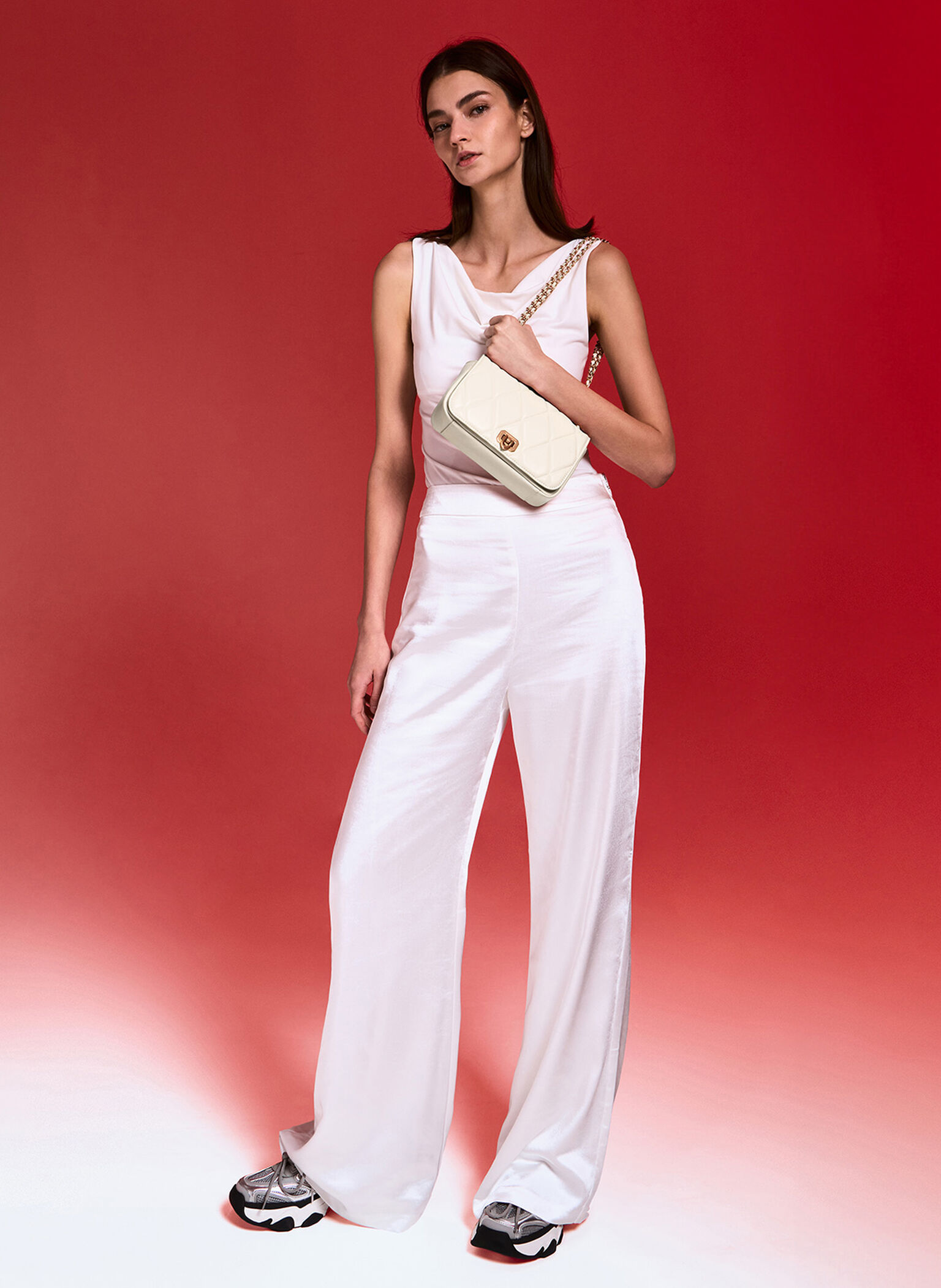 Arwen Diamond-Quilt Shoulder Bag, Cream, hi-res